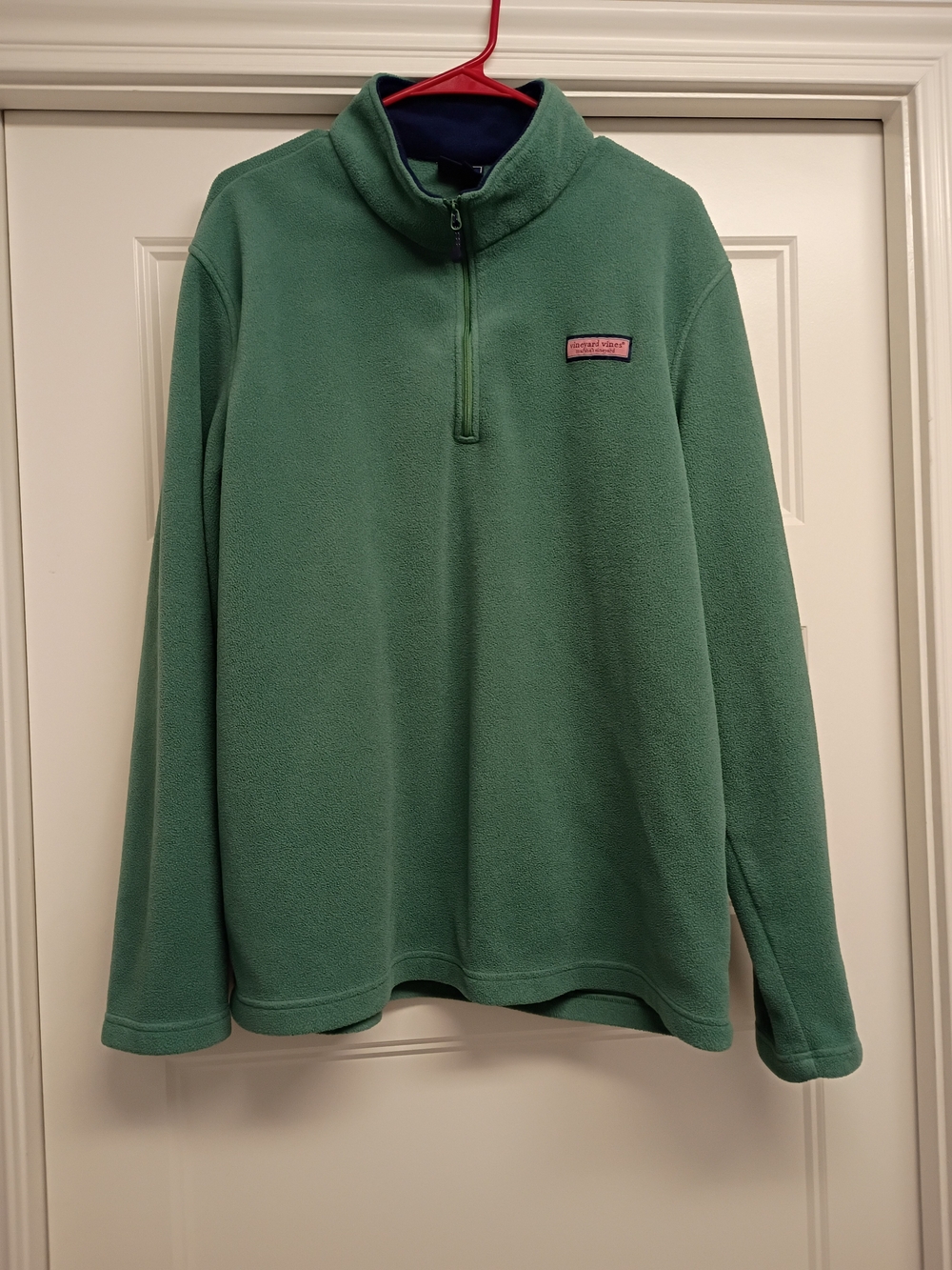 Vineyard Vines Seafoam Green Quarter-Zip Fleece Pullover Women's Size XL